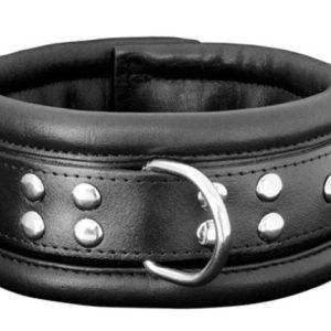 Collier en Cuir 6.5cm Noir