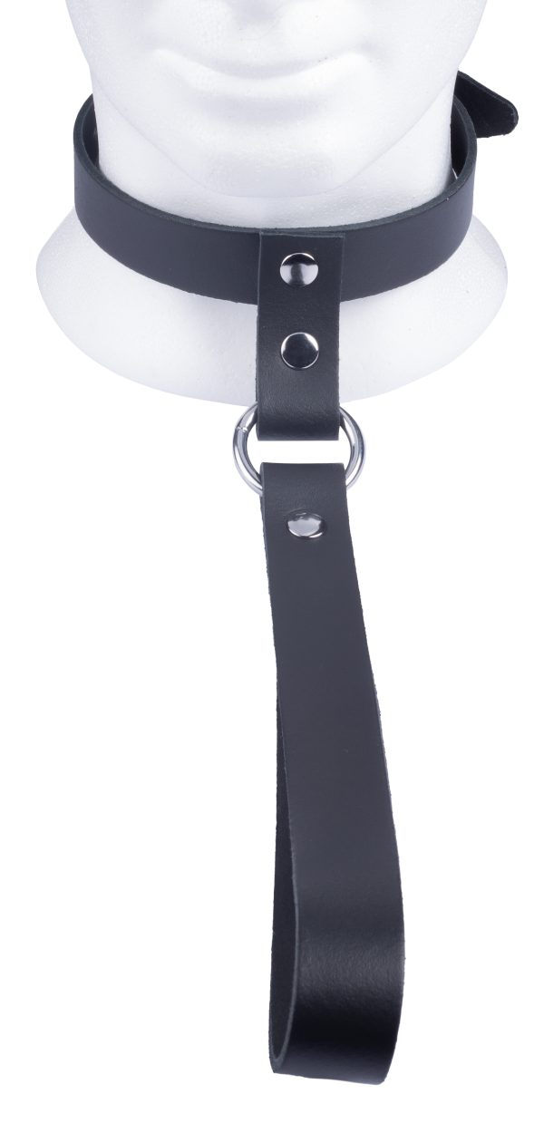 Collier en cuir avec Laisse courte – Image 3