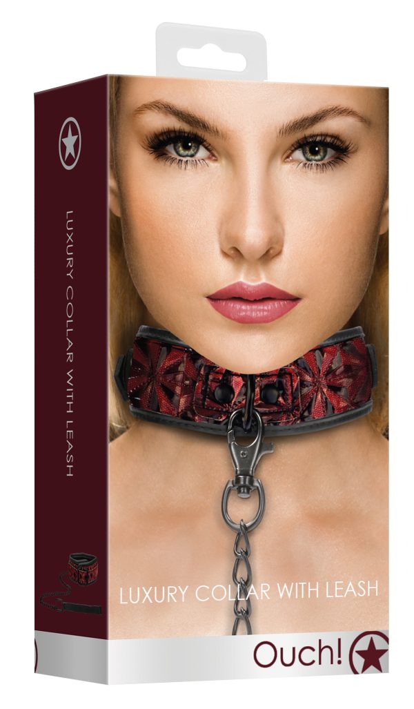 Collier et Laisse Luxury Rouge – Image 2