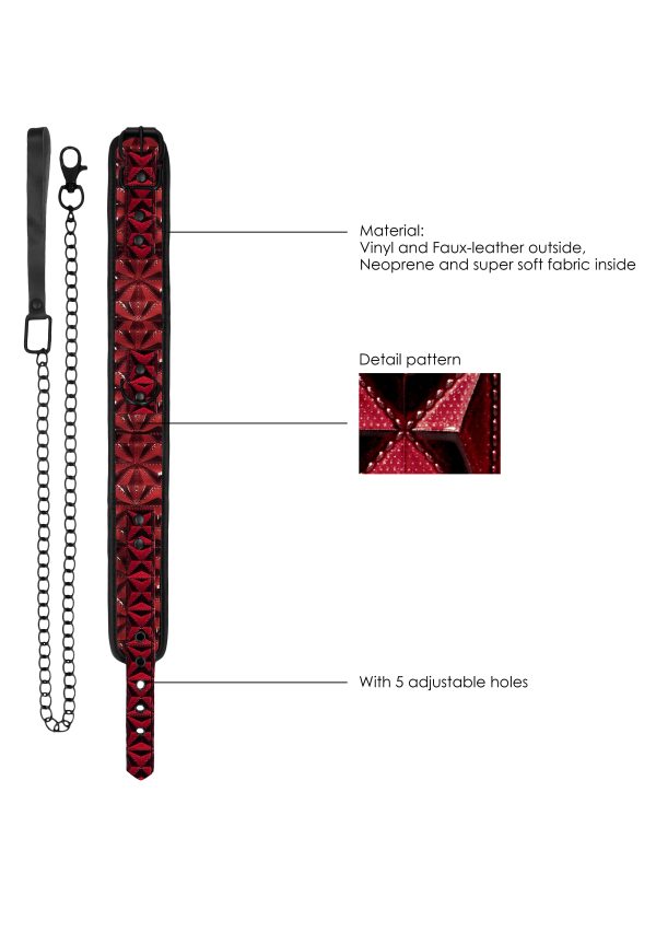 Collier et Laisse Luxury Rouge – Image 4