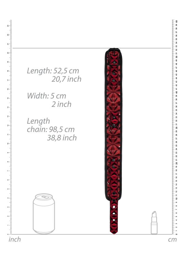 Collier et Laisse Luxury Rouge – Image 6