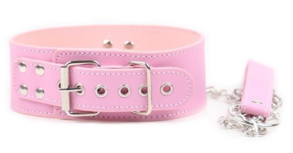 Collier et Laisse Pin Lock Rose