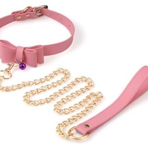 Collier Laisse Bow Rose