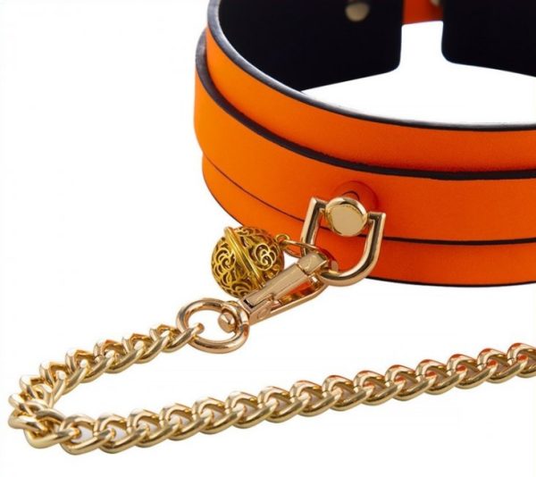 Collier-Laisse Phosphorescent Luminous Orange – Image 3