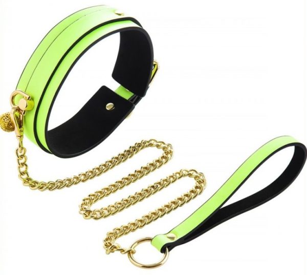 Collier-laisse phosphorescent Luminous Vert – Image 2