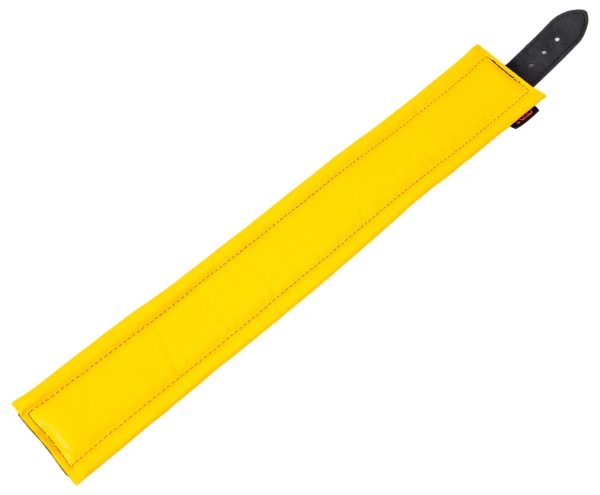Collier rembourré en cuir 3 Anneaux D Jaune – Image 4