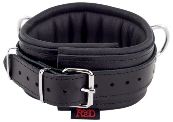 Collier rembourré en cuir avec Anneaux D Noir – Image 6