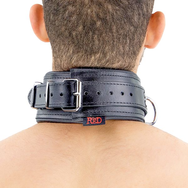 Collier rembourré en cuir avec Anneaux D Noir – Image 8