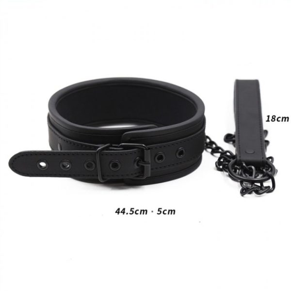 Collier Soumission avec laisse Noir – Image 5