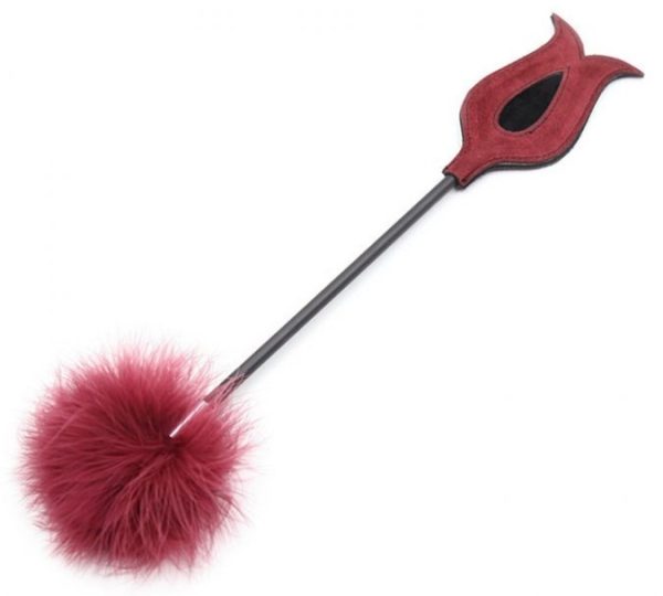 Cravache-Plumeau Victoria Pourpre 43cm – Image 3