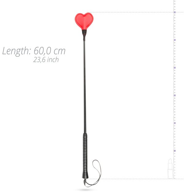 Cravache Tough Love 60cm Coeur rouge – Image 5