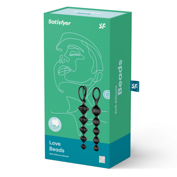 Kit de 2 chapelets Satisfyer beads - Noirs – Image 2
