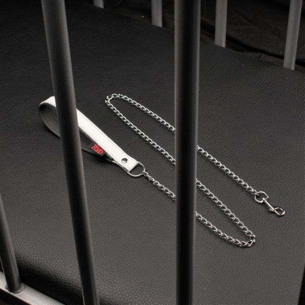 Laisse avec Poignée en cuir 1m Blanc – Image 4