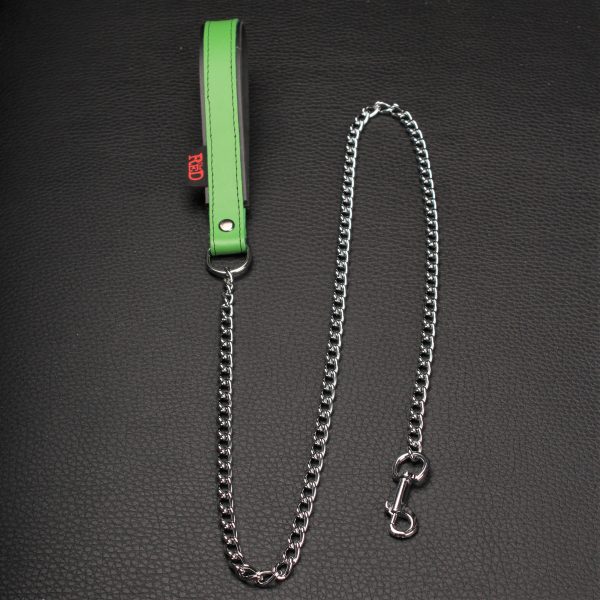 Laisse avec Poignée en cuir 1m Vert – Image 4