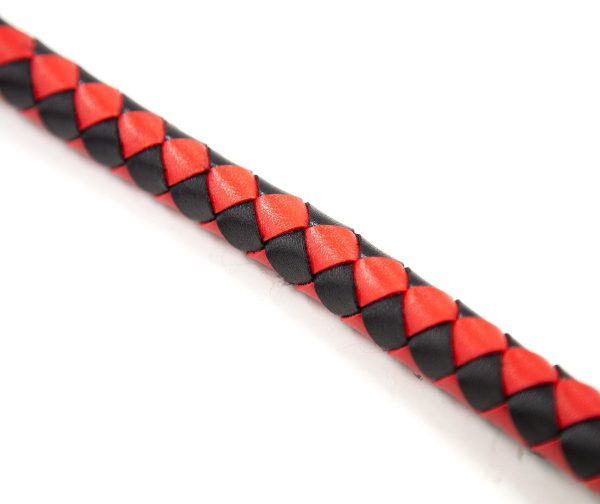 Long fouet Whip Duo 190cm Noir et Rouge – Image 2