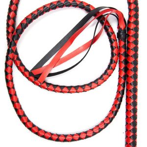 Long fouet Whip Duo 190cm Noir et Rouge