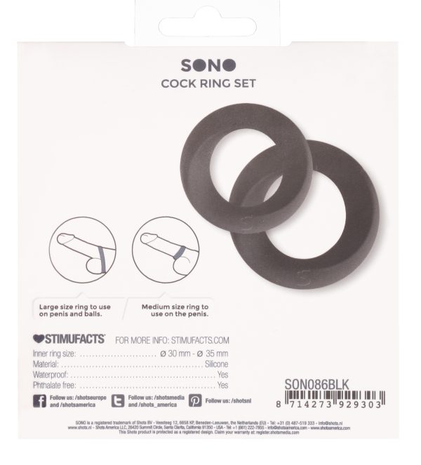 Lot de 2 cockrings en silicone Twist Sono n°86 – Image 12