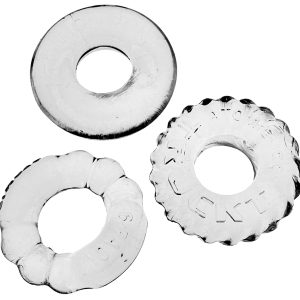 Lot de 3 cockrings Bonemaker Transparents