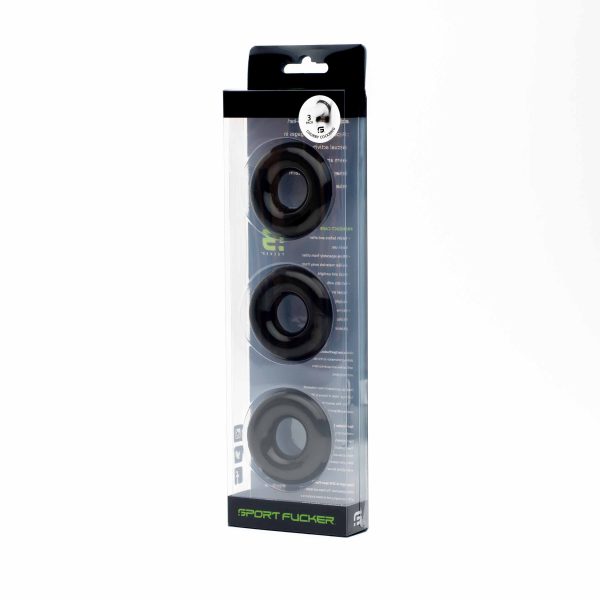 Lot de 3 cockrings Chubby Noirs – Image 4