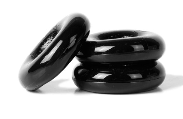 Lot de 3 cockrings Chubby Noirs