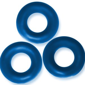 Lot de 3 cockrings Fat Willy Bleus