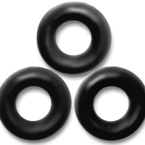 Lot de 3 cockrings Fat Willy Noirs