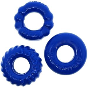 Lot de 3 cockrings Oxballs Bonemaker Bleu