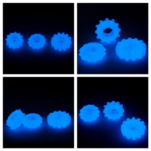 Lot de 3 cockrings phosphorescents Lumino 4cm – Image 14