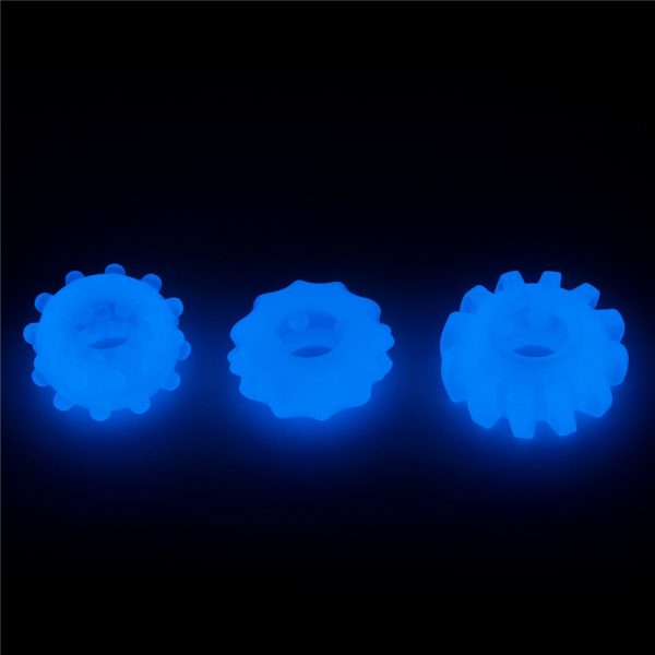 Lot de 3 cockrings phosphorescents Lumino 4cm – Image 6