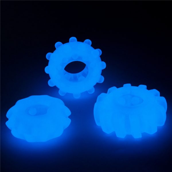 Lot de 3 cockrings phosphorescents Lumino 4cm – Image 7