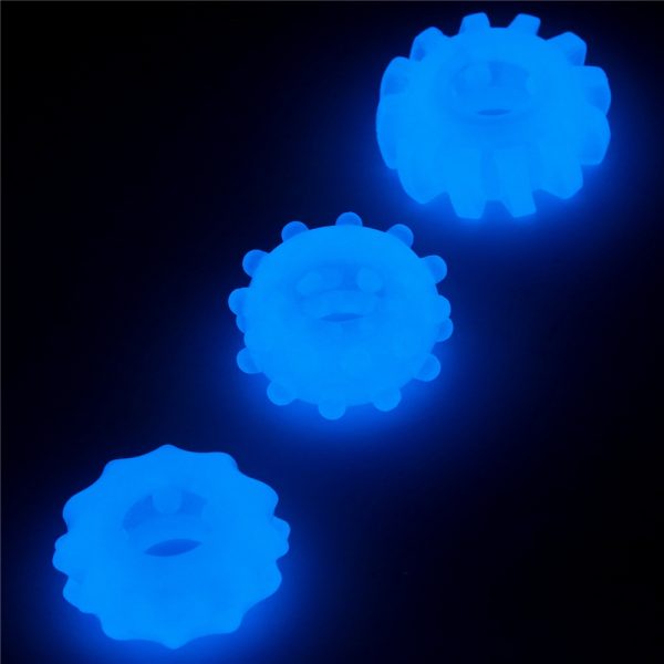 Lot de 3 cockrings phosphorescents Lumino 4cm – Image 9