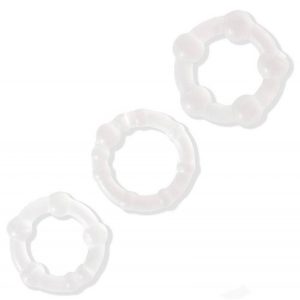 Lot de 3 cockrings Power Plus transparents