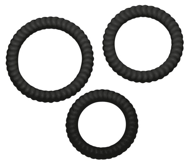 Lot de 3 cockrings silicone Lust Noirs – Image 3