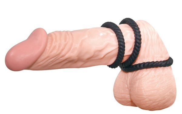 Lot de 3 cockrings silicone Lust Noirs – Image 4