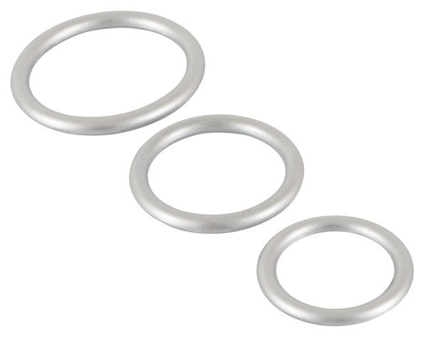 Lot de 3 cockrings Silicone Thin Ring Gris – Image 3