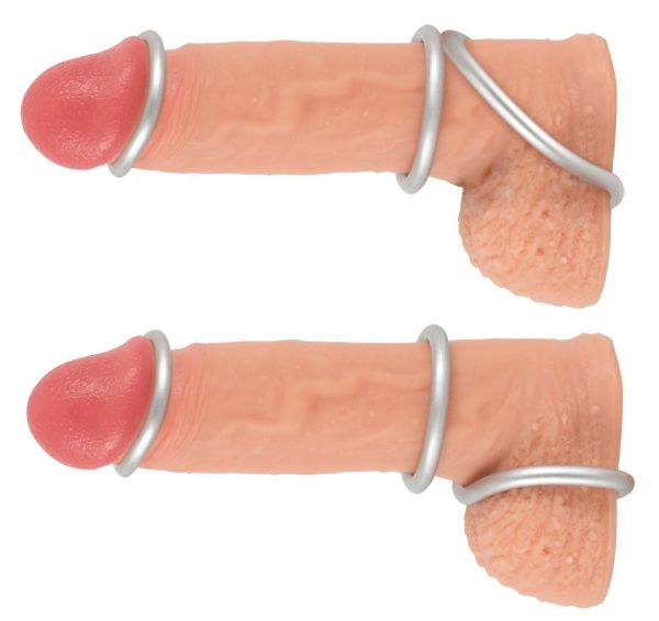 Lot de 3 cockrings Silicone Thin Ring Gris – Image 9