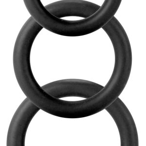 Lot de 3 cockrings Twiddle Noir