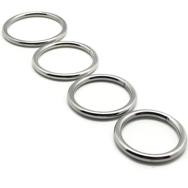 Lot de 4 cockrings en métal ROUND LIGHT | Diamètre de 35 à 50mm – Image 2