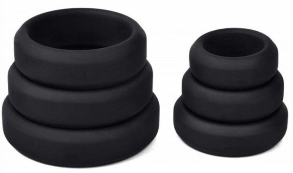 Lot de 6 cockrings Silicone Hyperion Noir – Image 2
