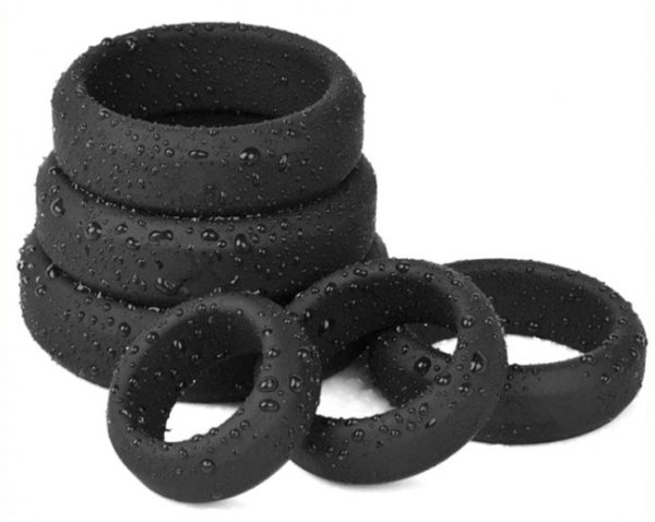 Lot de 6 cockrings Silicone Hyperion Noir – Image 4