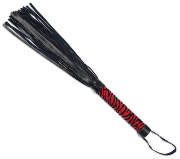 Martinet Whip Me Baby 38cm Noir-Rouge – Image 3