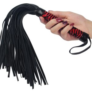 Martinet Whip Me Baby 38cm Noir-Rouge