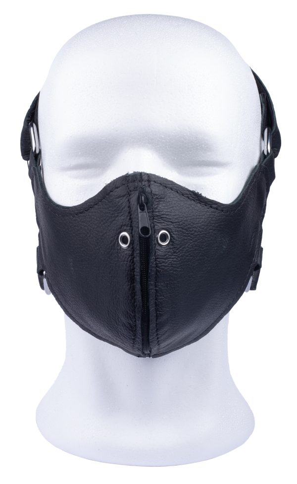 Masque en cuir avec Zip – Image 2