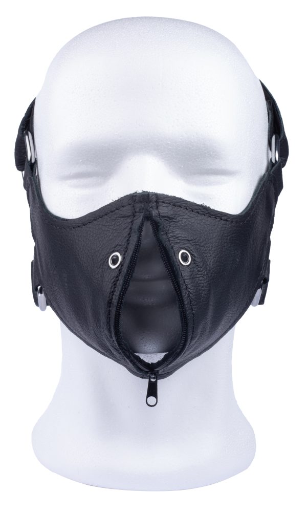 Masque en cuir avec Zip – Image 3