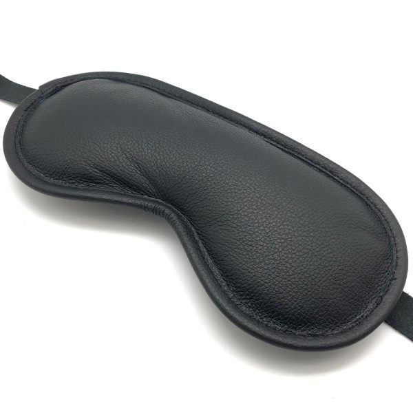 Masque en cuir rembourré Blind Up Noir – Image 3