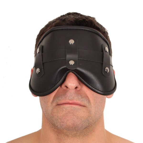 Masque en cuir rembourré Blind Up Noir – Image 4