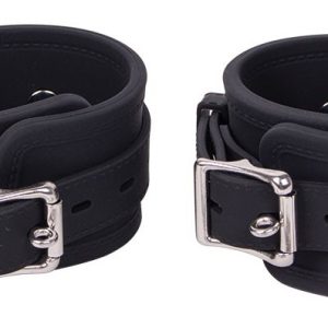 Menottes de chevilles en silicone DELUXE Noir
