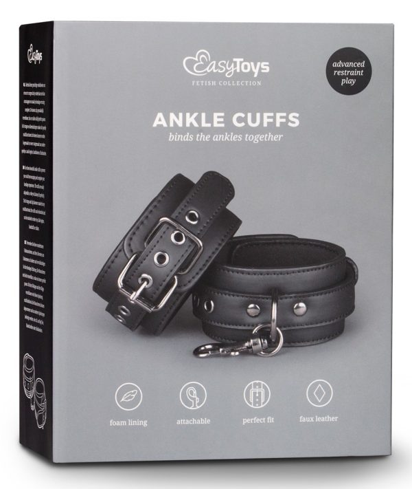 Menottes de chevilles Fetish Noires – Image 2