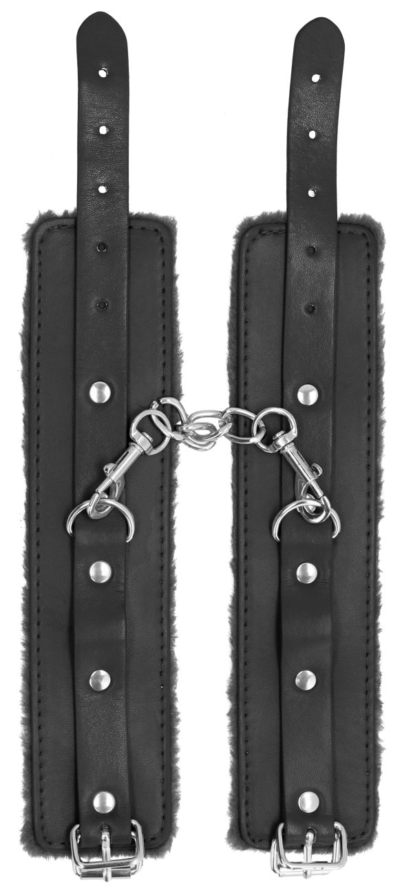 Menottes de poignet Plush Noir – Image 3