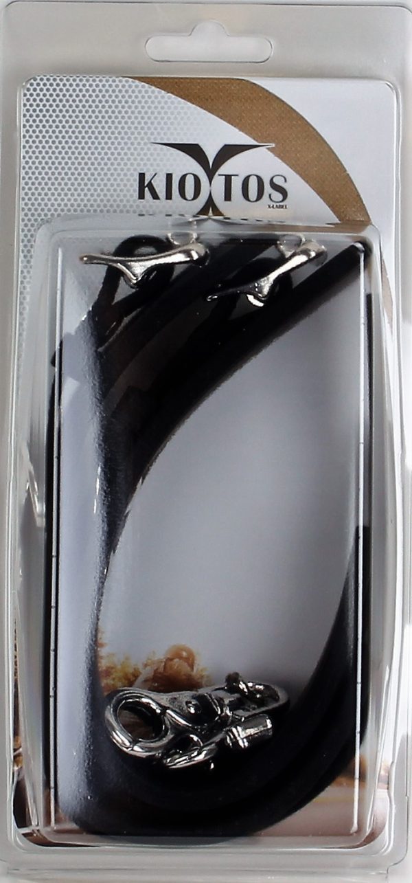 Menottes de poignets en silicone DELUXE Noir – Image 2